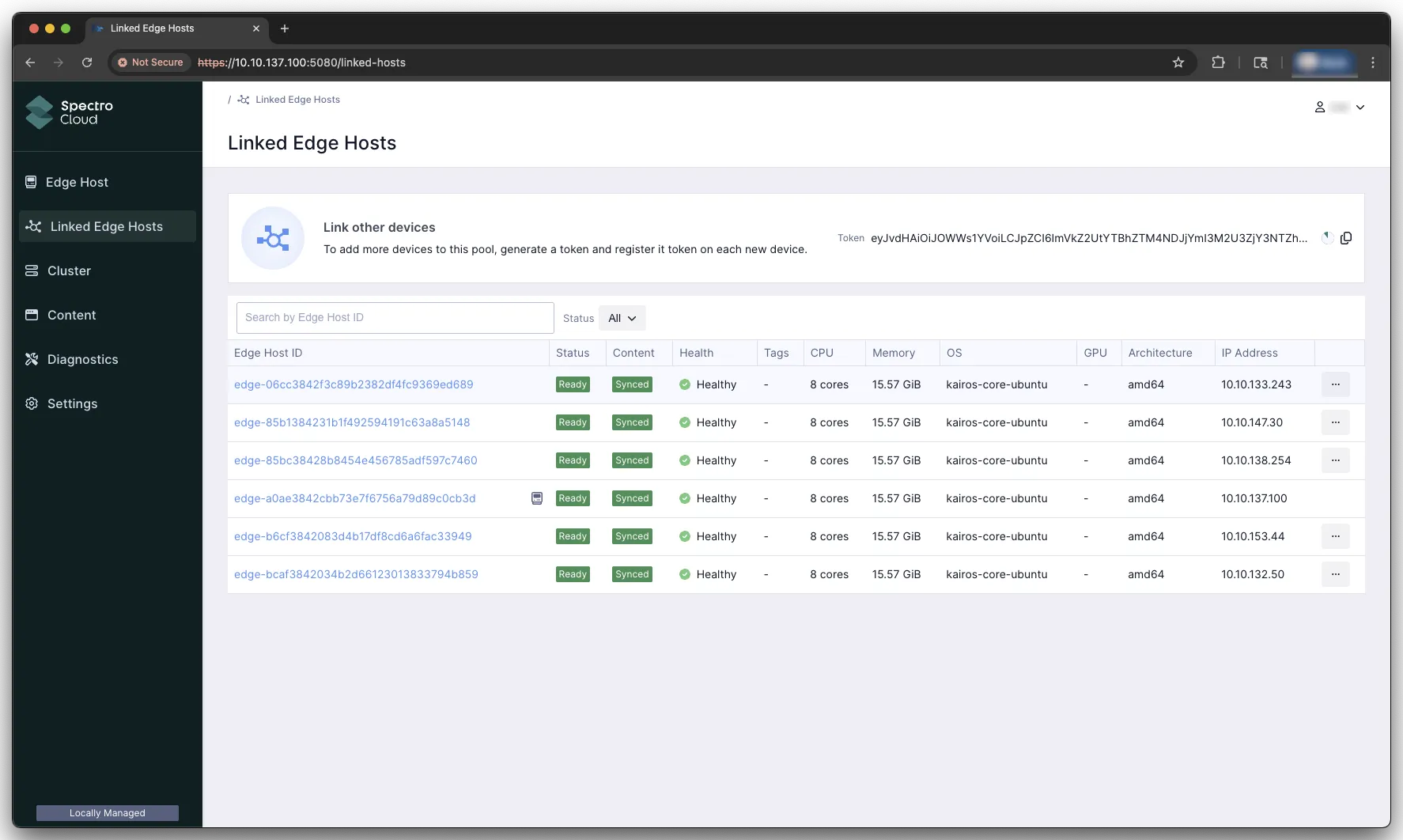 All nodes are ready and the content is synced